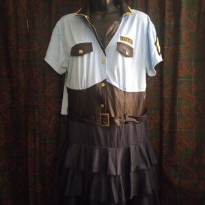 HALLOWEEN COSTUME Police Officer Dress Women's Outfit Size XL